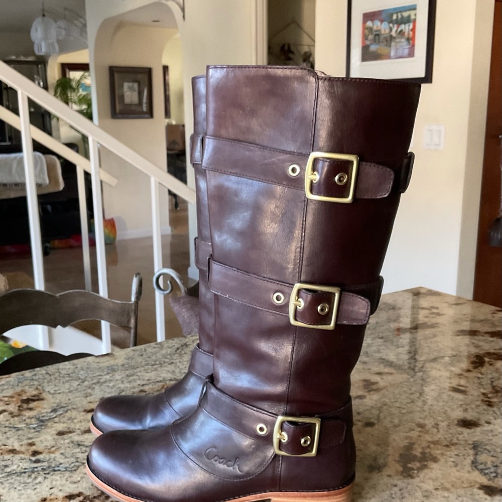 Authentic COACH Jordan riding boot.